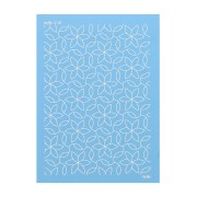 Silk Screen Moiko pour Pâte polymère 74x105mm - Motif Moyenne fleurs évidées 12.36