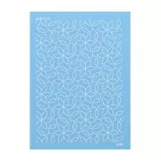 Silk Screen Moiko pour Pâte polymère 74x105mm - Motif Moyenne fleurs évidées 12.36
