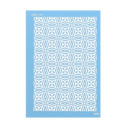 Silk Screen Moiko pour Pâte polymère 74x105 mm - Motif Kaléidoscope 13.20