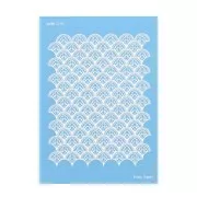 Silk Screen Moiko pour Pâte polymère 74x105 mm - Motif Eventail 12.44