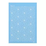 Silk Screen Moiko pour Pâte polymère 74x105 mm - Motif Fleurs évidées 12.34