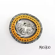 Silk Screen Moiko pour Pâte polymère 74x105 mm - Motif Fleurs évidées 12.34