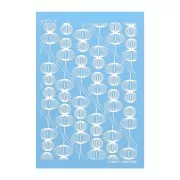 Silk Screen Moiko pour Pâte polymère 74x105mm - Lanternes Design Caroline Cornic