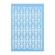 Silk Screen Moiko pour Pâte polymère 74x105mm - Coquille Design Caroline Cornic