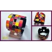 Silk Screen Moiko pour bracelet 23x7 cm - Frise Flowers