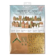 Calendrier de l'avent à monter soi-même - Village Kraft - Métallisé x1