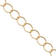 Chaîne maille Rombo 4 mm Doré à l'or fin x1m