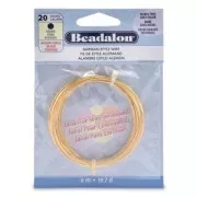 Fil de laiton rond 0.81 mm - German Style Wire - Doré x6m