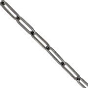 Chaîne maille rectangle 4.5 mm en laiton - Gunmetal x1m