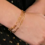 Chaîne maille rectangle 3.7 mm en Gold filled (or laminé)  x20cm