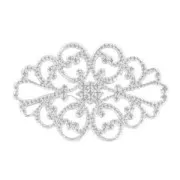 Estampe ovale 31x20 mm argenté x1