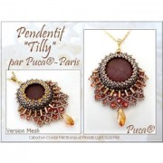 Perles en verre Piros® par Puca® 2x5 mm - Metallic Mat Green Spotted x10g