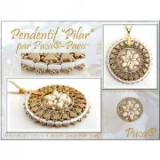 Perles en verre Piros® par Puca® 2x5 mm - Metallic Mat Green Spotted x10g