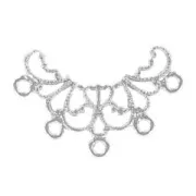 Estampe intercalaire 27x20 mm argenté  x1