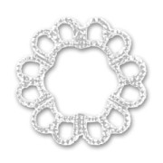 Estampe ronde 19 mm argenté  x1