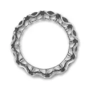 Anneau filigrané 23 mm argenté vieilli x1
