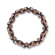 Anneau filigrané 16 mm cuivré vieilli x1