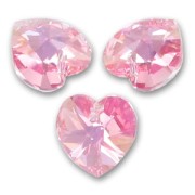 Coeur PureCrystal 6228 14,4x14 mm Light Rose AB x1|raw }}