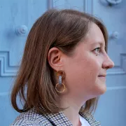 Boucles d'oreilles martelés - rond évidé - 20 mm - Doré à l'or fin x2