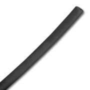 Cordon en plastique creux 4 mm Noir Opaque x 50 cm