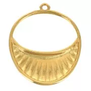 Pendentif design ethnique évidé 29x25 mm - Doré à l'or fin x1