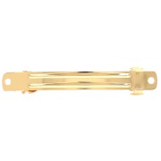 Barrette à cheveux 78 mm - Doré à l'or fin x1