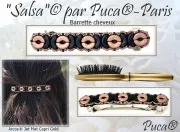 Barrette à cheveux 58 mm - Doré à l'or fin x1