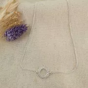 Tour de cou chaîne maille Forçat pour intercalaire - Argent 925 x41cm