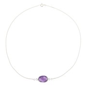 Tour de cou chaîne maille gourmette fine pour intercalaire - Argent 925 x40cm