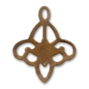 Breloques filigranées rhomboïdales 13 mm cuivré vieilli x5|raw }}