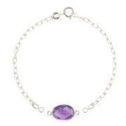 Bracelet maille Forçat limée pour intercalaire - Argent 925 x14.5cm