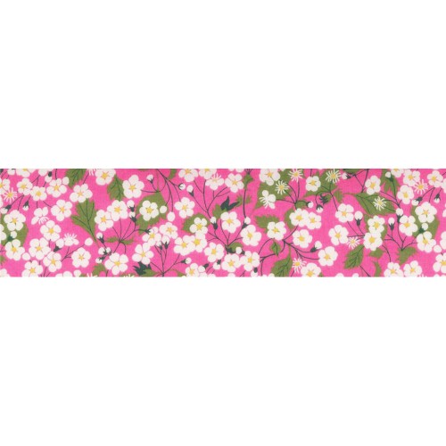 Biais en tissu Liberty - Mitsi - Pivoine x1m