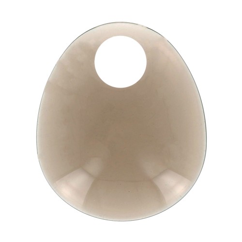 Pendentif poire design en acrylique 28.5x25 mm - Marron transparent x1