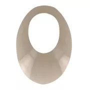 Pendentif ovale ajouré en acrylique 20x14 mm - Marron transparent x1