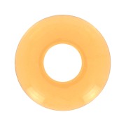 Pendentif donuts en acrylique 21 mm - Jaune transparent x1