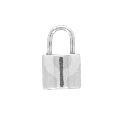 Breloque cadenas 16x10 mm - Acier inoxydable x1