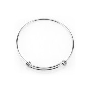 Bracelet jonc taille ajustable 60 - 70 mm - Acier inoxydable 304 x1|raw }}