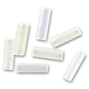 Preciosa Perles rocailles tubes 6.5x2 mm Crystal AB x20g