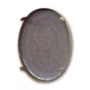 Serti griffe pour cabochon fond plat 25x18 mm bronze x1