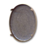Serti griffe pour cabochon fond plat 18x13 mm bronze x1|raw }}
