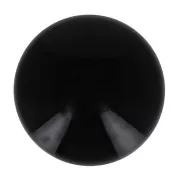 Cabochon rond en résine opaque 14 mm - Noir x1