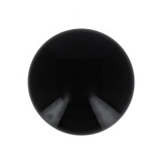 Cabochon rond en résine opaque 12 mm - Noir x1|raw }}