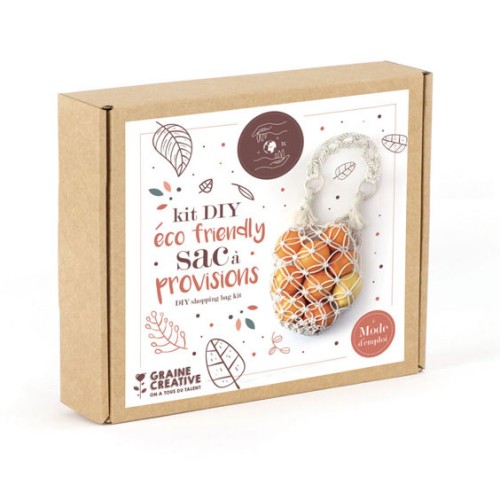 Kit macramé sac - Graine Créative - sac à provisions en coton x1
