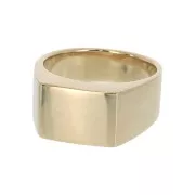 Bague chevalière pour femme taille 54 plaqué Or 3 microns x1
