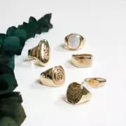 Bague ovale - épis - pour femme taille 54 plaqué Or 3 microns x1