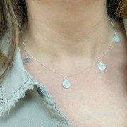 Breloque ronde motif léopard 10 mm avec anneau ouvert - Argent 925 x1