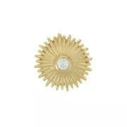 Pendentif soleil avec oxyde de Zirconium 14 mm - Argent 925 Doré - Crystal x1