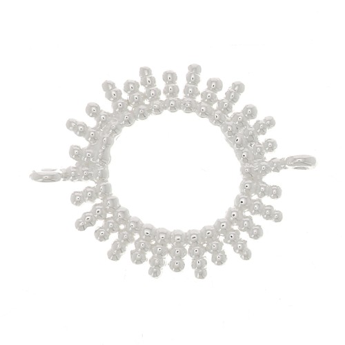 Intercalaire soleil évidé avec petites boules 15 mm - Argent 925 x1
