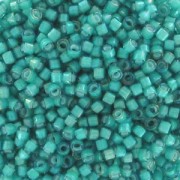 Miyuki Delica 11/0 DB1782 - Teal AB Lined White x8g|raw }}