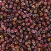 Miyuki Delica 11/0 DB1781 - Root Beer AB Lined White x8g